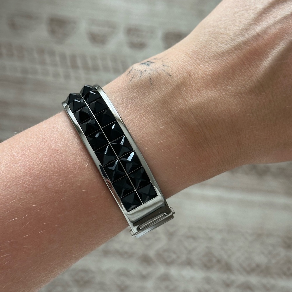 Black Studded Bracelet Swarovski